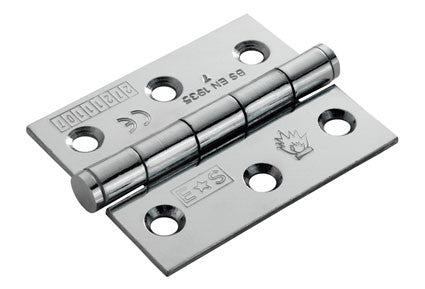 Eurospec HIP13225/7 100x76x2.5mm Plain Bearing Butt Hinge Grade 7 chrome
