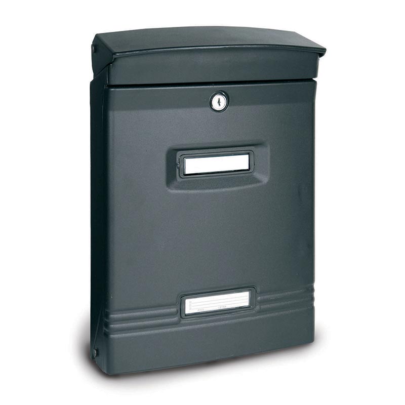 Alubox Ibiza Italian Made Letterbox Cast Iron Grey