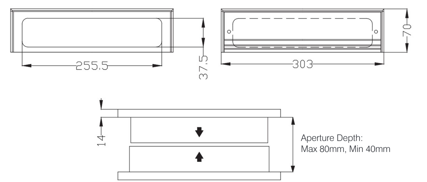 Mila Postmaster Letter Plate 303x70mm - Munster Joinery Replacement