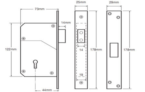 Ceam 1130VCH 3D Concealed Hinge 134x24x21mm