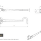 Carlisle Brass AA62 152mm Silent Patern Cabin Hook