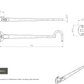 Carlisle Brass AA63 202mm Silent Patern Cabin Hook