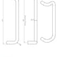 Eurospec Steelworx Cranked Grade 316 Stainless Steel D Type Pull Handle