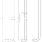 Eurospec Steelworx Cranked Grade 316 Stainless Steel D Type Pull Handle