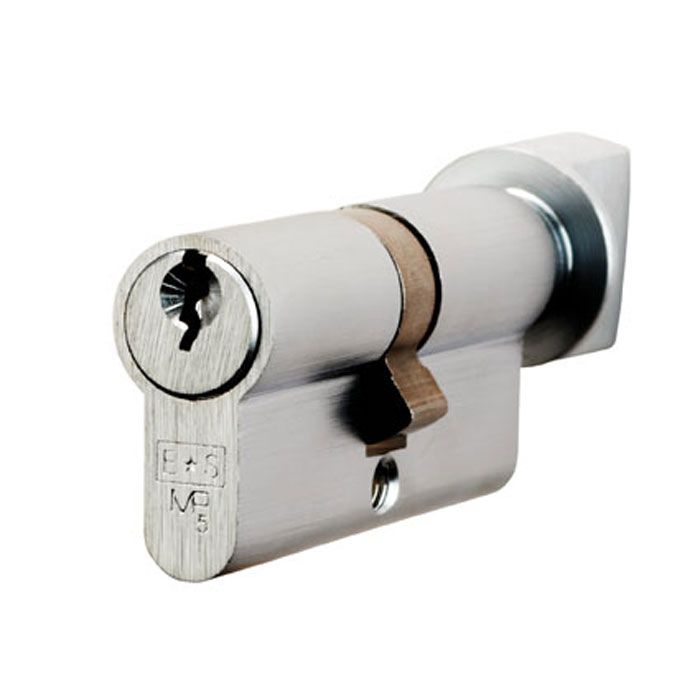 Euro Spec Key Eurospec M5 5 Pin Standard Cylinder Satin Chrome Key & Turn - Master K ...