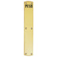 Carlisle Brass PF105 Engraved Finger Plate 455x75mm Polished Brass