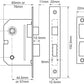 Union 2295 2.5" 2 Lever Mortice Lock