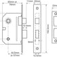 Union 2294 2.5" Mortice Bathroom Lock