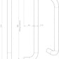 Eurospec Steelworx Grade 304 19mm D Type Pull Handle Matt Black