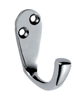 Carlisle Brass AA26 46mm Victorian Robe Hook Polished Chrome