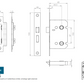 Eurospec BAE5025 Easi T Bathroom Lock 64mm Square Forend CE Certified