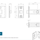 Eurospec Easi T BTL2 2.5" Tubular Latch CE Certified - Finishes Range