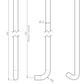 Eurospec Steelworx Grade 304 Stainless Steel D Type Pull Handle