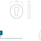 Eurospec Steelworx CSE1005 Euro Escutcheon Grade 304 Stainless Steel Pair