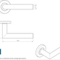 Eurospec Steelworx CSL1192 Mitred Grade304 Satin Stainless Steel Lever On Rose