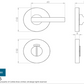 Eurospec Steelworx CST1025 Part M Large Thumbturn & Release Grade 304 Satin Stainless Steel