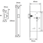 Eurospec DLE0055L 55mm DIN Latch Case Rounded Forend CE Certified