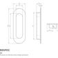 Eurospec FPH1001 Radius Flush Pull 120mm x 41mm - Finishes Range