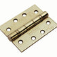 Eurospec Square Corner HIN1433/13 102x76x3mm Grade 13 Ball Bearing Butt Hinge  brass