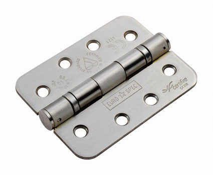 Eurospec Radius Corner HIN1433/13R 102x76x3mm Grade 13 Ball Bearing Butt Hing
