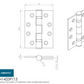 Eurospec HIN1433P/13 102x76x3mm Grade 13 Ball Bearing Butt Hinge - Finishes Range
