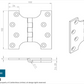 Carlisle HIN3424 Parliament Hinge 102x102x4mm