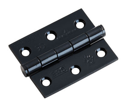 Eurospec HIP13225/7 100x76x2.5mm Plain Bearing Butt Hinge Grade 7 black