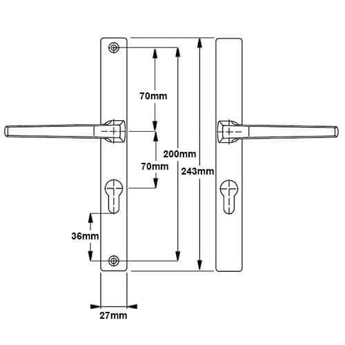 Hoppe Frankfurt Munster Joinery Door Replacement Handles On Plate 70mm