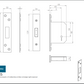 Eurospec LDS5525 Easi T 5 Lever Security Deadlock 64mm