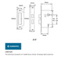 Eurospec LSE5225/NP/R Easi T Radius 2 Lever Sashlock 64mm CE Certified