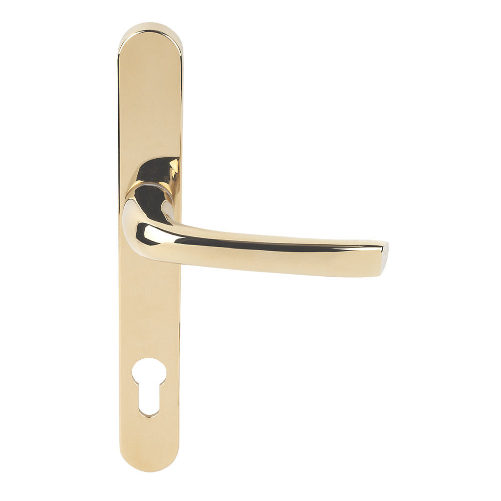 Mila Pro Linea Lever Handle On Plate 92mm Center Euro Profile Top & Bottom Fix 240mm