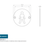 Eurospec SEX1011 "Male" Symbol 76mm Disc  Stainless Steel