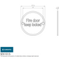 Eurospec SEX1015 "Fire Door Keep Locked" Symbol 76mm Disc  Stainless Steel