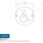 Eurospec SEX1017 "Disabled" Symbol 76mm Disc  Stainless Steel