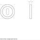 Eurospec Steelworx SWL103 Keyhole Escutcheon Grade 304 Stainless Steel Pair