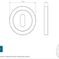 Eurospec Steelworx SWL103 Keyhole Escutcheon Grade 304 Stainless Steel