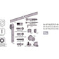 Saheco 80 Rustico Barn Door Sliding Door Kit