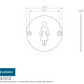 Eurospec SEX1012 "Female" Symbol 76mm Disc  Stainless Steel