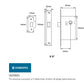 Eurospec ULE5025/RB Easi T Radius Upright Latch 64mm CE Certified