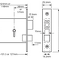 Union 2026 6" Horizontal Mortice Bathroom Lock