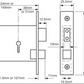Union 2077 5" Horizontal Mortice 3 Lever Sashlock