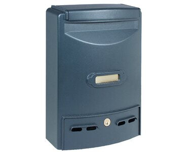 Alubox Europa Maxi Italian Made Letterbox Cast Iron Grey