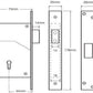 Ceam 1130VCH 3D Concealed Hinge 134x24x21mm