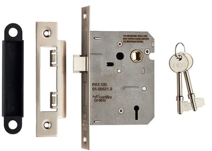 Eurospec LSE5225 Easi T 2 Lever Sashlock 64mm Square Forend CE Certified - Finishes Range