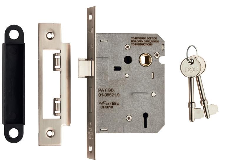 Eurospec LSE5225 Easi T 2 Lever Sashlock 64mm CE Certified Radius - Finishes Range